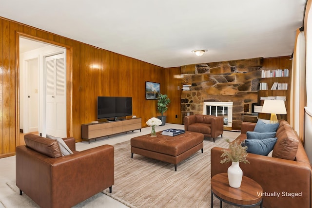 2715 Kenview Rd S, Columbus, OH 43209 - living area with wood walls
