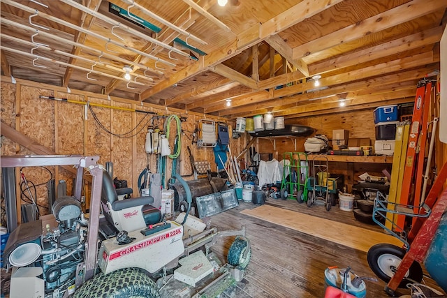 view of storage area