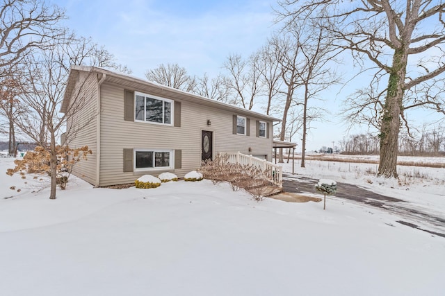 view of split foyer home