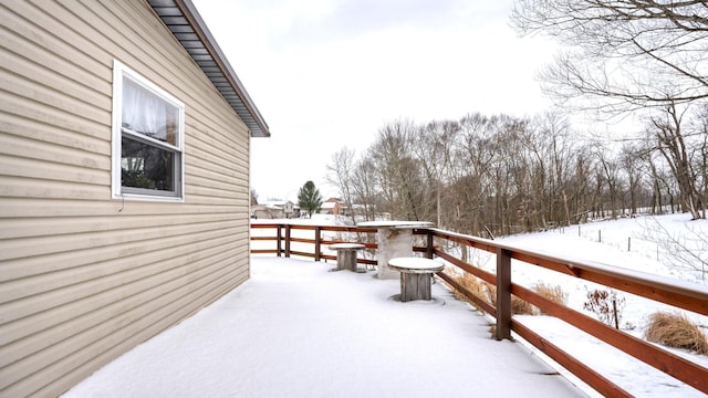 1295 Maple Brook Rd, New Concord, OH 43762 - view of snow covered deck