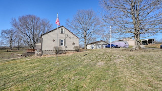 1295 Maple Brook Rd, New Concord, OH 43762 - exterior space with a detached garage
