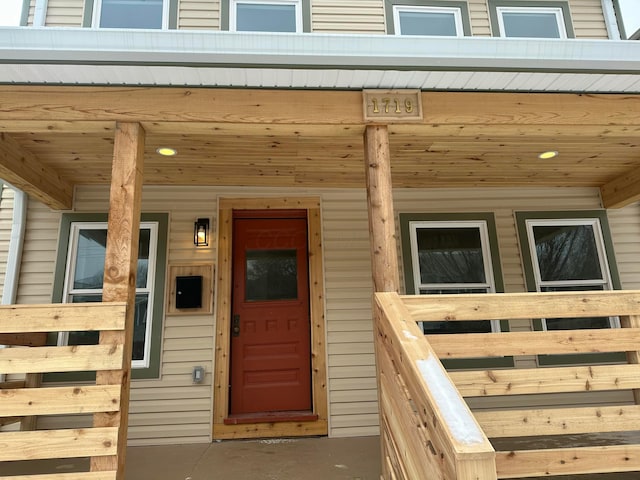 view of doorway to property