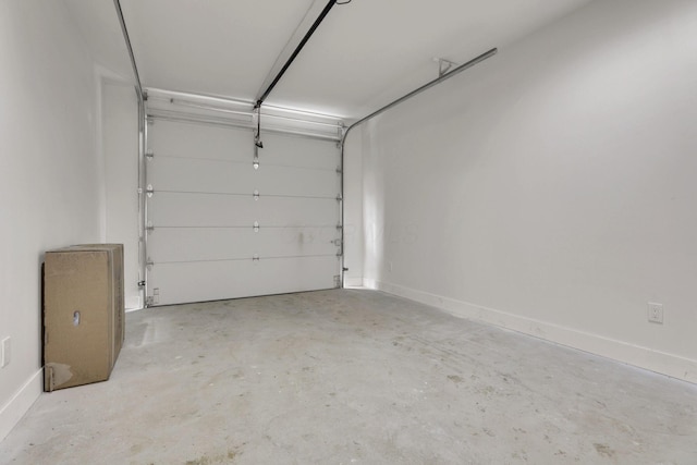 garage with baseboards