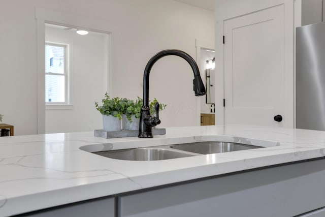 344 Buckingham St, Newark, OH 43055 - kitchen view of a sink and light stone countertops