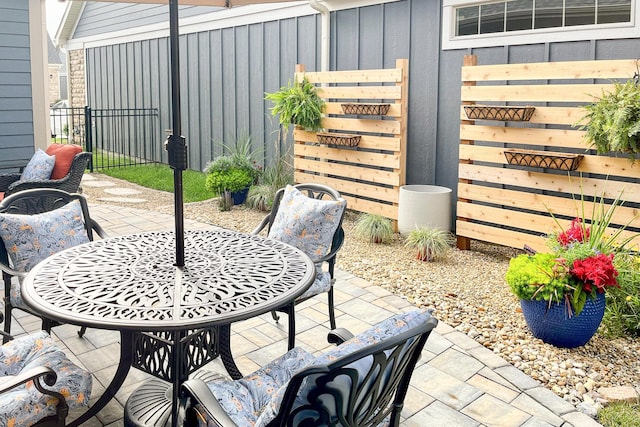 view of patio / terrace with fence