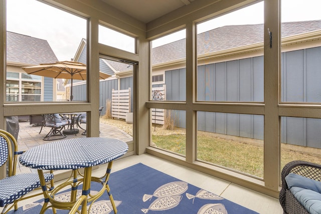 view of sunroom / solarium