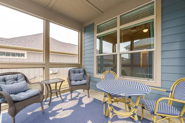 view of sunroom / solarium