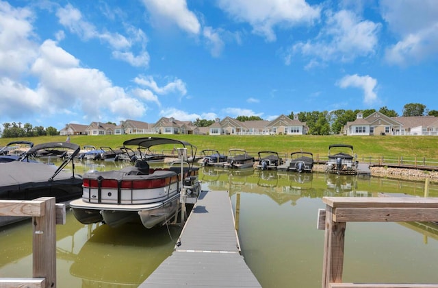 614 Newport Ln, Hebron, OH 43025 - dock area featuring a water view and a residential view