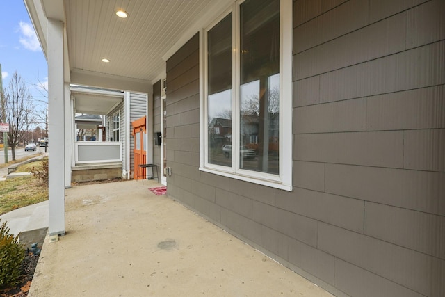 view of patio / terrace with a porch