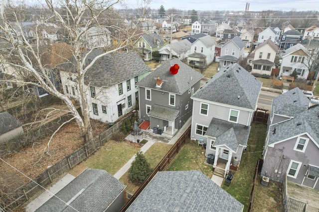 bird's eye view featuring a residential view