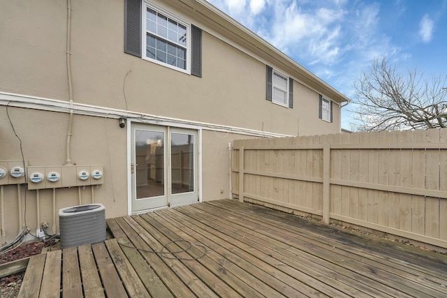 wooden deck with fence