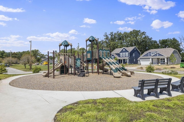 view of community jungle gym