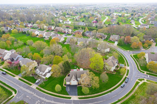 413 Ashmoore Cir E, Powell, OH 43065 - birds eye view of property with a residential view