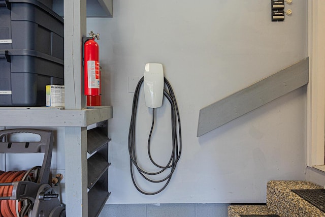 413 Ashmoore Cir E, Powell, OH 43065 - exterior details featuring a fire extinguisher