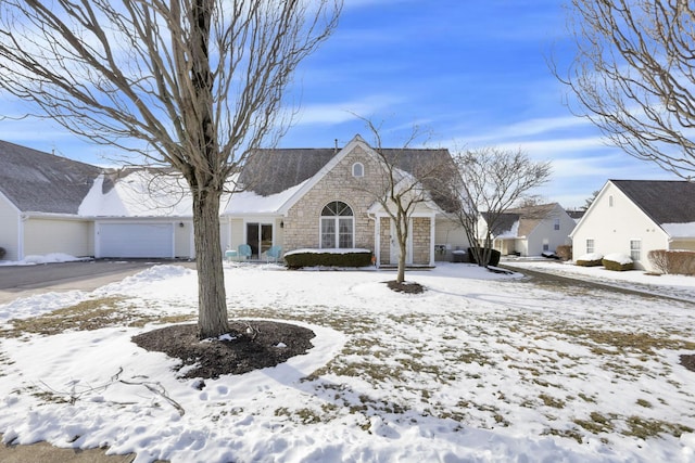 view of front of home featuring stone siding