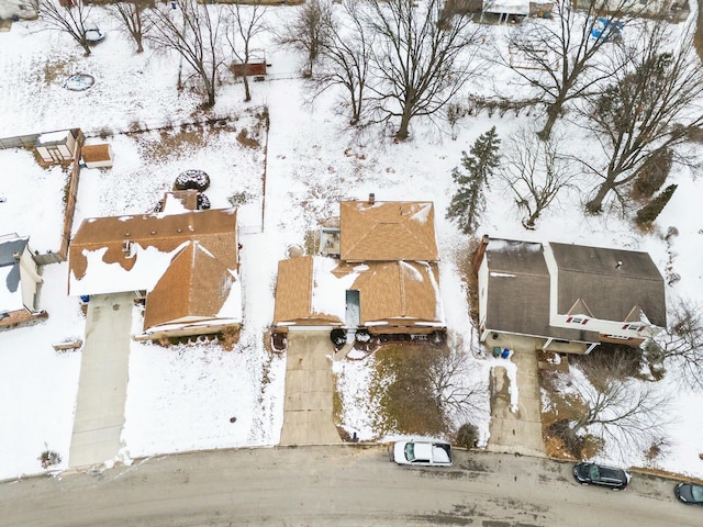 view of snowy aerial view