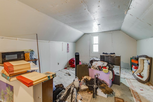 bonus room with vaulted ceiling