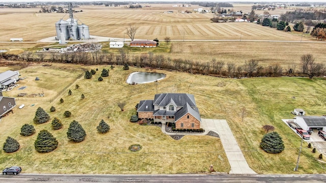 bird's eye view featuring a rural view