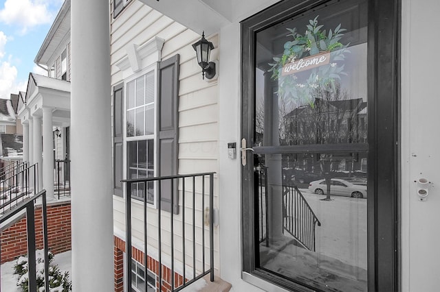 view of doorway to property