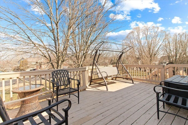 view of wooden deck