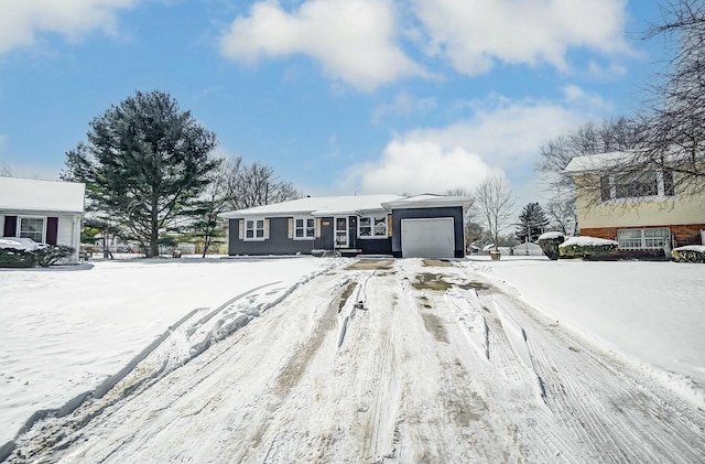 view of front of property with an attached garage