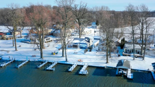 view of dock area