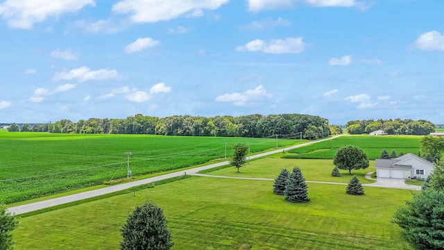 view of community with a rural view