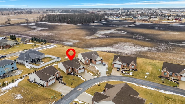 birds eye view of property featuring a residential view