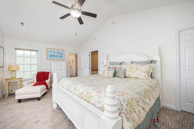 bedroom featuring carpet, visible vents, and baseboards