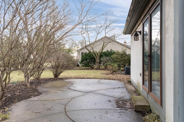 view of patio with central AC unit