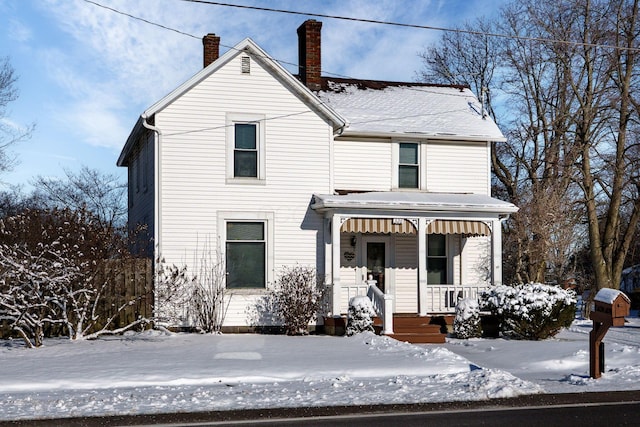 view of front of house with covered porch