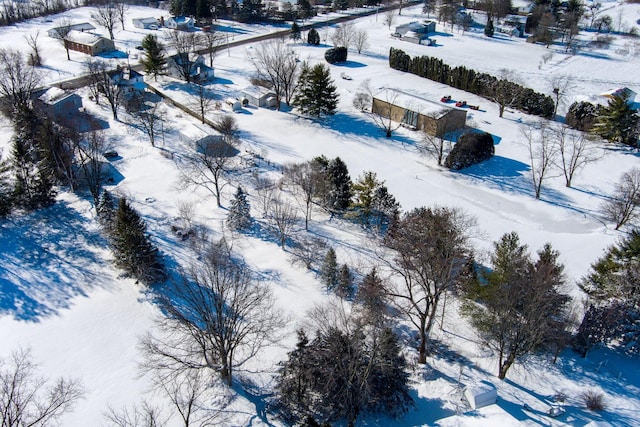 view of snowy aerial view