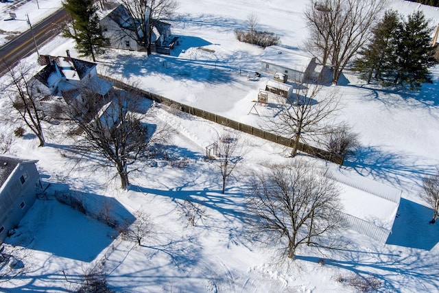 view of snowy aerial view