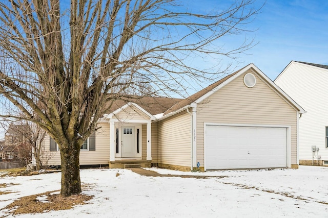 ranch-style house with a garage