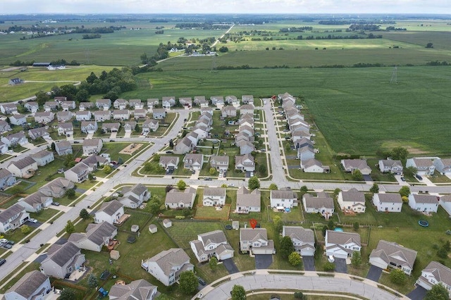 aerial view with a residential view and a rural view