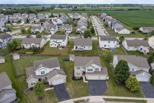 drone / aerial view with a residential view