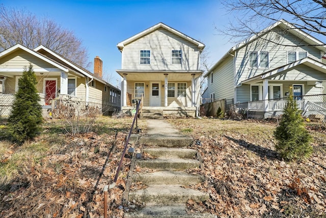 view of front of home with a porch