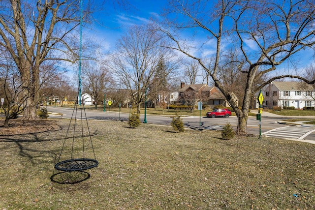 view of yard with a residential view