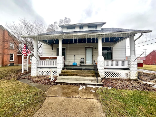 bungalow-style home featuring covered porch