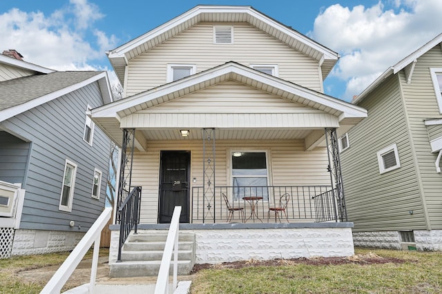 view of front of house with a porch