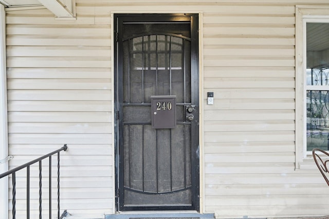 view of doorway to property