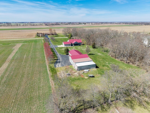 bird's eye view featuring a rural view