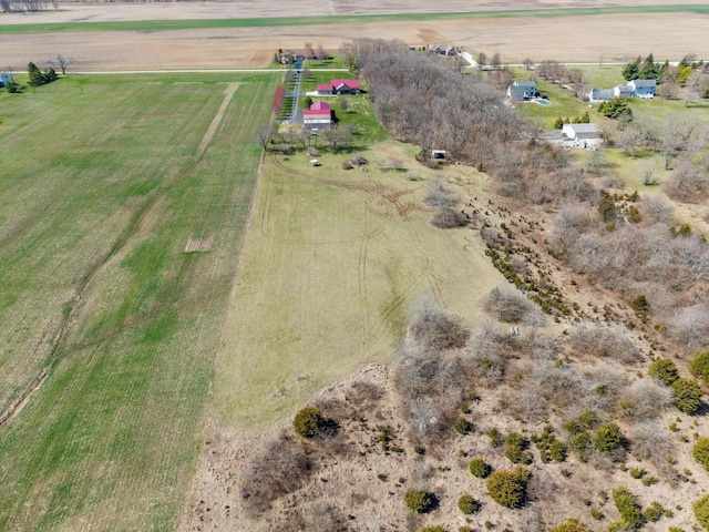 drone / aerial view featuring a rural view