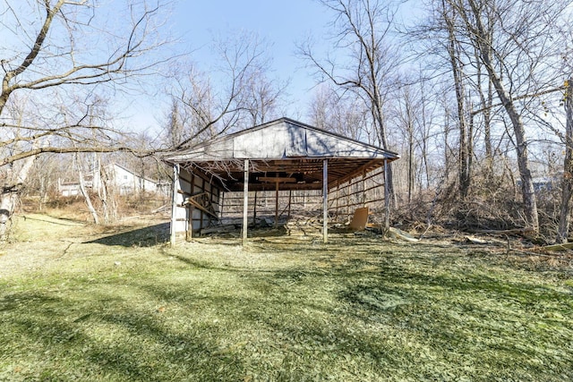 view of pole building with a detached carport