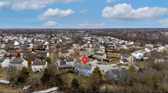 drone / aerial view featuring a residential view