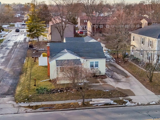 aerial view featuring a residential view