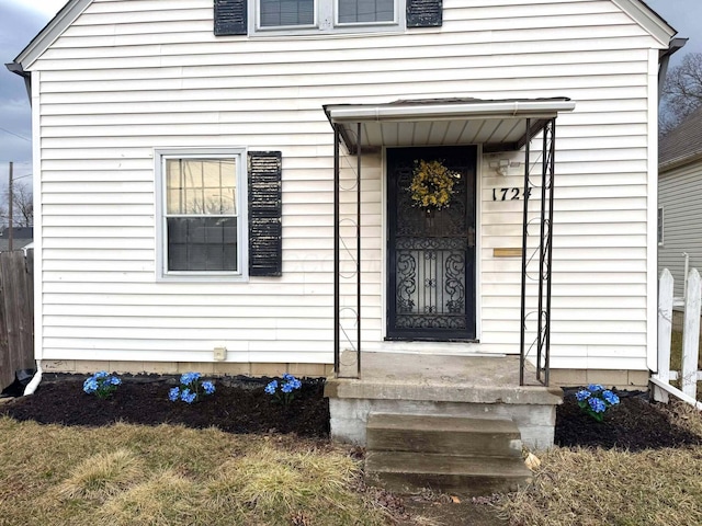 view of doorway to property