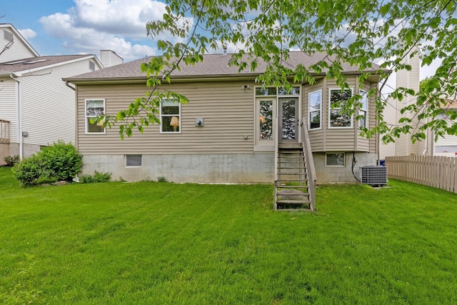6266 Misty Cove Ln, Columbus, OH 43231 - rear view of property featuring central air condition unit