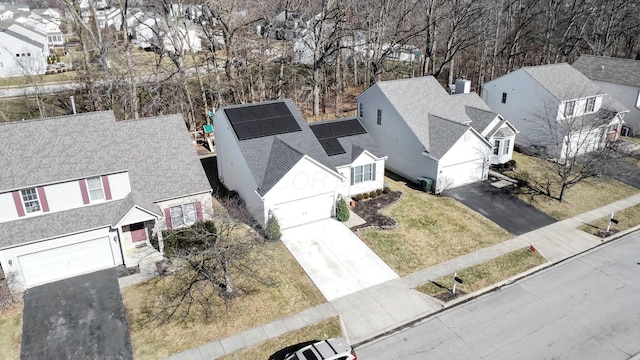 aerial view featuring a residential view