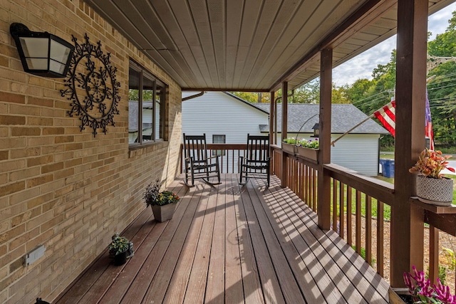 view of wooden terrace